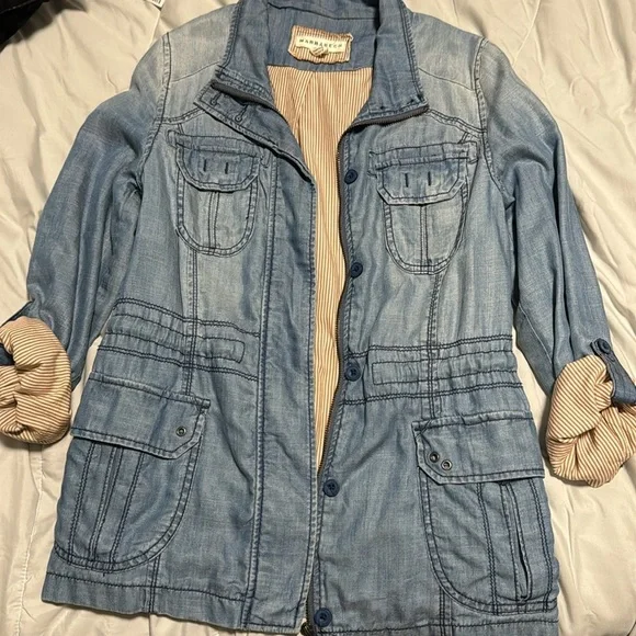 Anthro Marrakech utility denim lined jacked - Picture 3 of 12